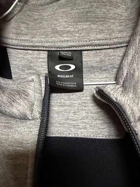 Oakley Men's Heather Grey Full-Zip Regular Fit Jacket